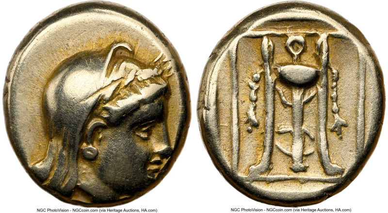 LESBOS. Mytilene. Ca. 377-326 BC. EL sixth-stater or hecte (11mm, 2.51 gm, 12h)....
