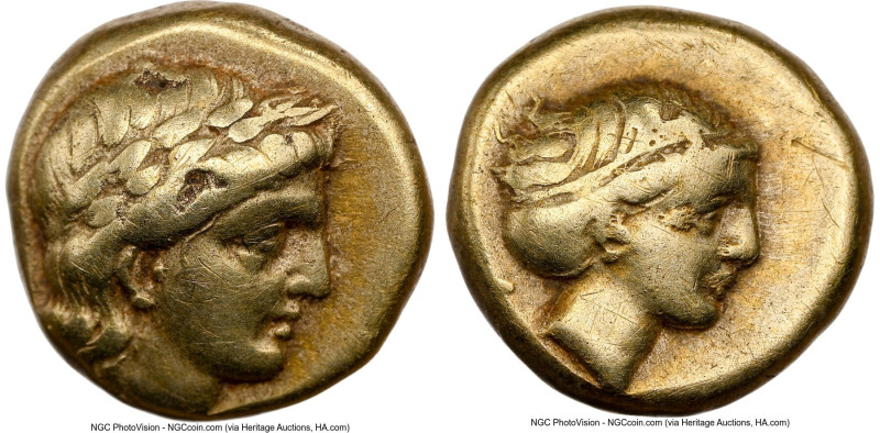 LESBOS. Mytilene. Ca. 377-326 BC. EL sixth-stater or hecte (10mm, 2.51 gm, 12h)....