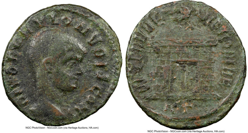 Divus Romulus (died AD 309). BI quarter-follis or quarter-nummus (16mm, 5h). NGC...