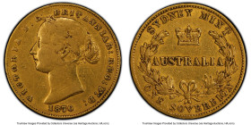 Victoria gold Sovereign 1870-SYDNEY VF35 PCGS, Sydney mint, KM4, Fr-10. Last year of type. HID09801242017 © 2024 Heritage Auctions | All Rights Reserv...