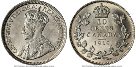 George V 10 Cents 1919 MS64 NGC, Ottawa mint, KM23. Small leaves. Last year of type. HID09801242017 © 2024 Heritage Auctions | All Rights Reserved www...
