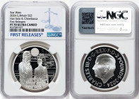 Charles III silver Proof "Han Solo & Chewbacca" 2 Pounds (1 oz) 2024 PR70 Ultra Cameo NGC, Mintage: 3,010. Star Wars series. First Releases. HID098012...
