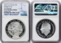 Charles III silver Proof "Morgan le Fay" 5 Pounds (2 oz) 2023 PR70 Ultra Cameo NGC, Mintage: 510. Myths and Legends series. First Releases. HID0980124...