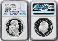Charles III silver Proof "Petition Crown - Portrait" 5 Pounds (2 oz) 2023 PR69 Ultra Cameo NGC, Mintage: 3,260. Great Engravers series. Reverse design...