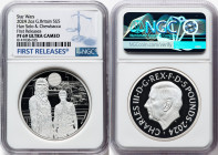 Charles III silver Proof "Han Solo & Chewbacca" 5 Pounds (2 oz) 2024 PR69 Ultra Cameo NGC, Mintage: 760. Star Wars series. First Releases. HID09801242...