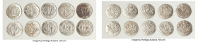 Abbasid Governors of Tabaristan. Anonymous 10-Piece Lot of Uncertified Hemidrachms ND (AD 780-793) AU, Tabaristan mint, A-73. Average size 23.1mm. Ave...