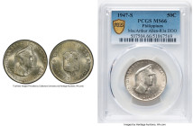 Republic "General MacArthur" 50 Centavos 1947-S MS66 PCGS, San Francisco mint, KM184. Liberation of the Philippines commemorative. HID09801242017 © 20...