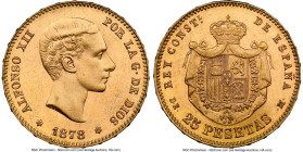 Alfonso XII gold 25 Pesetas 1878(78) DE-M MS62 NGC, Madrid mint, KM673. HID09801242017 © 2024 Heritage Auctions | All Rights Reserved www.HA.com/Texas...