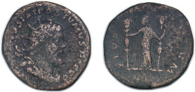 Rome Gallic Empire 260 - 269 AE Double Sestertius - Postumus (FIDES MILITVM; Lugdunum) Bronze Lugdunum Mint 16.18g VF RIC V.2 123 OCRE ric.5.post.123 ...