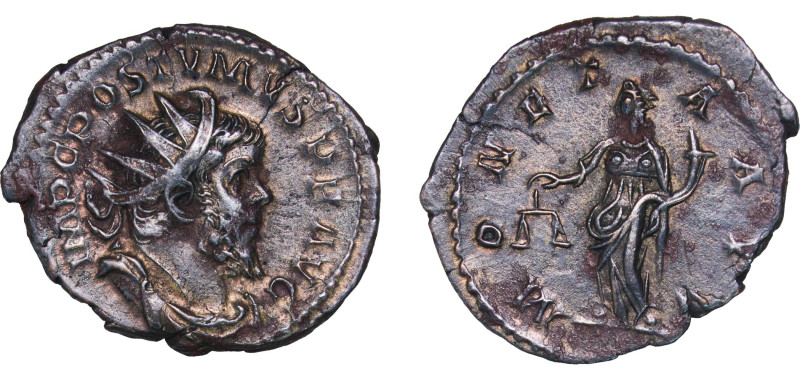 Rome Gallic Empire 260 - 269 BI Antoninianus - Postumus (MONETA AVG) Billon Colo...