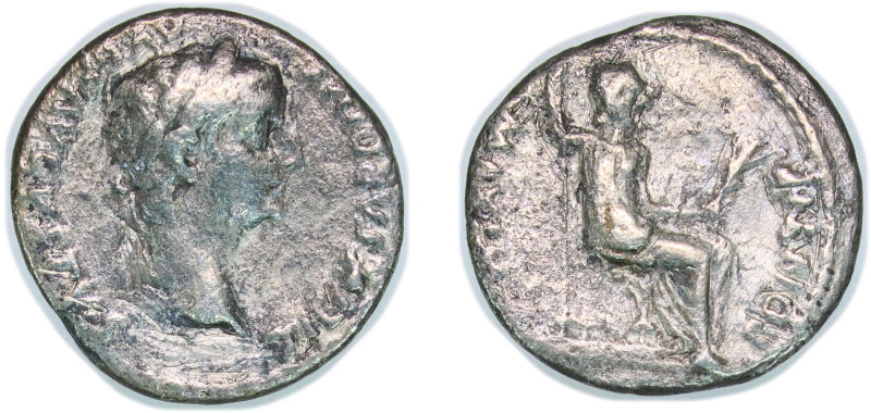 Rome Roman Empire 14 - 37 AR Denarius - Tiberius (PONTIF MAXIM) Silver Rome Mint...