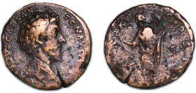 Rome Roman Empire 157 - 158 AE Sestertius - Marcus Aurelius (TR POT XII COS II S C; Felicitas) Bronze Rome Mint 21.03g VF RIC III 1344 OCRE ric.3.ant....