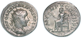 Rome Roman Empire 241 - 243 AR Antoninianus - Gordian III (P M TR P VI COS II P P; Apollo) Silver Rome Mint 4.25g XF RIC IV.3 90 OCRE ric.4.gor_iii.90