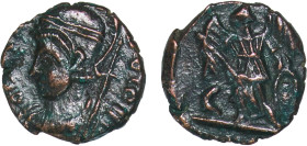 Rome Roman Empire 306 - 337 AE Nummus - Constantinus I (CONSTANTINOPOLIS) Bronze 0.55g VF Clipped