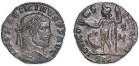 Rome Roman Empire 310 - 313 SIS AE Nummus - Maximinus II (IOVI CONSERVATORI AVGG NN) Bronze Siscia Mint 6.8g AU