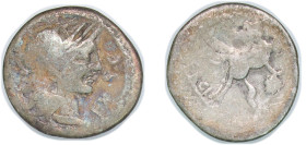 Rome Roman Republic (ancient) 116 BC - 115 BC AR Denarius (Sergia: Marcus Sergius Silus; EX•S•C ROMA / Q M•SERGI SILVS) Silver (.900) Rome Mint 3.49g ...