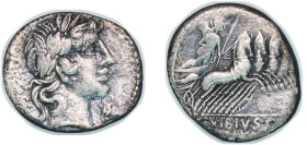 Rome Roman Republic (ancient) 90 BC - 89 BC AR Denarius (Vibia: Gaius Vibius Pansa; PANSA / C•VIBIVS•C•F; quadriga right) Silver Rome Mint 3.69g VF RR...