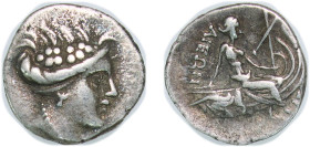 Greece (ancient) Histaia Euboia Ca. 300 BC - 100 BC AR Tetrobol (Nymph) Silver 1.4g VF
