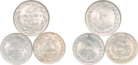 Iran 1978 - 1981 Rials (3 Lots) Copper-nickel BU