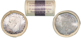 Spain Kingdom 1980 M 100 Pesetas - Juan Carlos I (España '82; Original Bank Roll, 25 Lots) Copper-nickel Madrid Mint BU KM 820