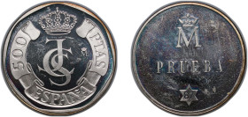 Spain Kingdom 1987 *87 500 Pesetas - Juan Carlos I (monogram) Silver (.925) Madrid Mint (200000) 12.63g PF KM TS3