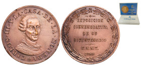 Spain Kingdom 1988 M Medal - Juan Carlos I (EXPOSICIÓN CARLOS III Y LA CASA DE LA MONEDA) Bronze Madrid Mint 27.57g BU