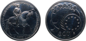 Spain Kingdom 1989 M 5 ECU (Carlos V) Silver (.925) Madrid Mint (250000) 34.1g PL X M24