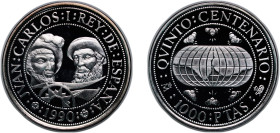Spain Kingdom 1990 M 1000 Pesetas (Magallanes and Elcano) Silver (.925) Madrid Mint (26972) 13.49g PF KM 858