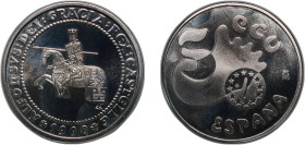 Spain Kingdom 1990 M 5 ECU (Alfonsus) Silver (.925) Madrid Mint (50000) 33.73g PL X M6