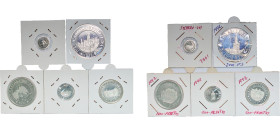 Spain Kingdom 1992 M 100, 200, 500, 1000 & 2000 Pesetas Set - Juan Carlos I (Seville Expo '92, 5 Lots) Silver (.925) Madrid Mint PF