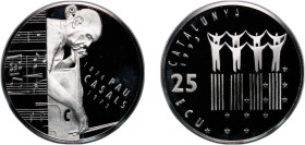 Spain Kingdom 1993 25 ECU (Pau Casals) Silver (.999) (25000) 25.56g PF
