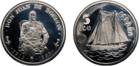 Spain Kingdom 1993 5 ECU (Don Juan de Borbon) Silver (.925) Madrid Mint (36000) 33.62g PL X M9