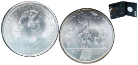 Spain Kingdom 1997 M 2000 Pesetas - Juan Carlos I (Cervantes) Silver (.925) Madrid Mint (2587750) 18g BU KM 999