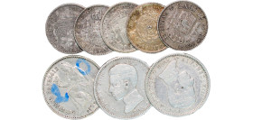 Spain Kingdom 19th - 20th Centuries Coinage (8 Lots, weight all 27.16gr) Silver Madrid Mint VF