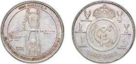 Spain Kingdom 2002 Medal - Manolo Sanchis Real Madrid C.F. Silver 12.37g UNC