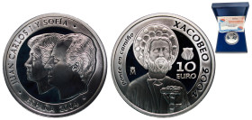 Spain Kingdom 2004 M 10 Euros - Juan Carlos I (Way of St. James) Silver (.925) Madrid Mint (20000) 27g PF KM 1059