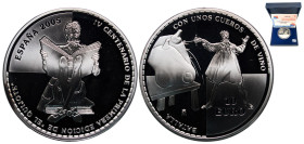 Spain Kingdom 2005 M 10 Euros (Don Quixote - Wine leathers) Silver (.925) Madrid Mint (18000) 27g PF KM 1105