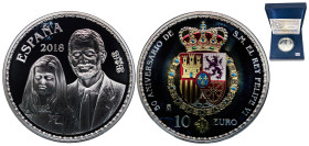 Spain Kingdom 2018 M 10 Euros - Philip VI (Princess of Asturias) Silver (.925) Madrid Mint (6000) 27g PF KM 1419