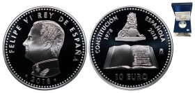 Spain Kingdom 2018 M 10 Euros - Philip VI (Spanish Constitution) Silver (.925) Madrid Mint (5000) 27g PF KM 1425