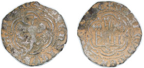 Spain Kingdom of Castile and Leon 1400 - 1406 S Blanca - Enrique III Billon Seville Mint 1.8g VF AB 602