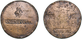 Spain Kingdom of Majorca Spanish states 1821 30 Sous (Contemporary counterfeit in Brass) Brass Palma Mint 27.07g VF