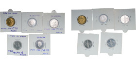 Spain Nationalist Government 1954 - 1966 Pesetas Set - Francisco Franco (5 Lots) Madrid Mint PF