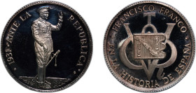 Spain Nationalist Government ND Medal - Francisco Franco Silver 18.79g PF