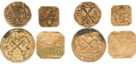 Spain Principality of Catalonia Spanish states 17th Century Pellofa Set - Vic (4 Lots) Brass AU
