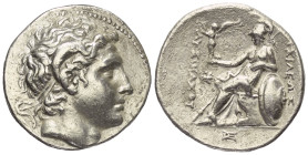 Königreich Thrakien. Lysimachos (306 - 281 v. Chr.).

 Tetradrachme (Silber). Ca. 294 - 287 v. Chr. Ephesos.
Vs: Kopf des vergöttlichten Alexanders...