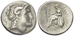 Königreich Thrakien. Lysimachos (306 - 281 v. Chr.).

 Tetradrachme (Silber). Ca. 288 - 281 v. Chr. Amphipolis.
Vs: Kopf des vergöttlichten Alexand...