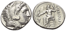 Königreich Makedonien. Alexander III. der Große (336 - 323 v. Chr.).

 Tetradrachme (Silber). Ca. 336 - 323 v. Chr. Amphipolis.
Vs: Kopf des jugend...