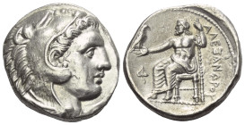 Königreich Makedonien. Alexander III. der Große (336 - 323 v. Chr.).

Tetradrachme (Silber). Ca. 336 - 323 v. Chr. Amphipolis.
Vs: Kopf des jugendl...