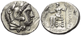 Königreich Makedonien. Alexander III. der Große (336 - 323 v. Chr.).

 Tetradrachme (Silber). Ca. 328 - 320 v. Chr. Arados.
Vs: Kopf des jugendlich...