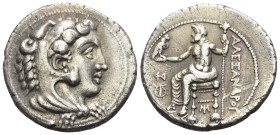 Königreich Makedonien. Alexander III. der Große (336 - 323 v. Chr.).

 Tetradrachme (Silber). Ca. 325 - 323 v. Chr. Myriandros.
Vs: Kopf des jugend...